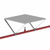 Пожарные экраны для спринклеров квадратные зонтичного типа (крепление на трубу) Пожарные экраны для спринклеров квадратные зонтичного типа (крепление на трубу)